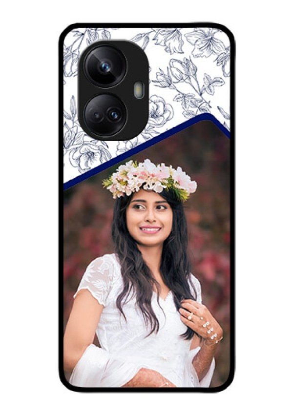 Realme 10 Pro Plus 5G Personalized Glass Phone Case - Premium Floral Design