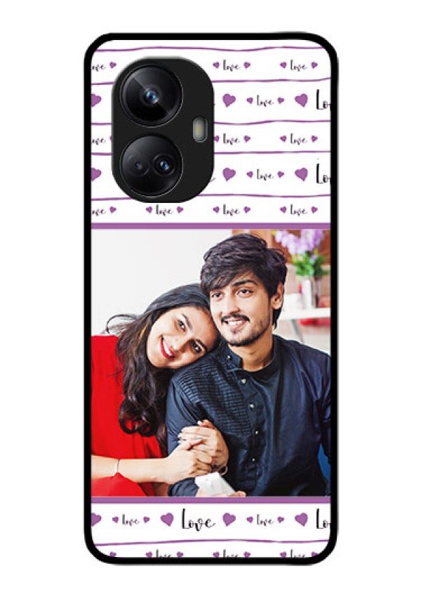 Realme 10 Pro Plus 5G Custom Glass Mobile Case - Couples Heart Design