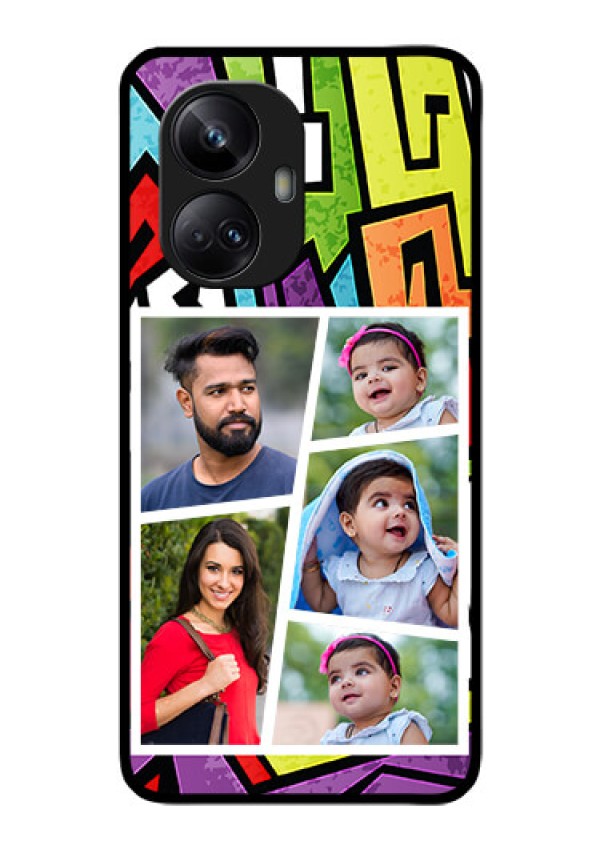 Realme 10 Pro Plus 5G Custom Glass Phone Case - Graffiti pattern Design