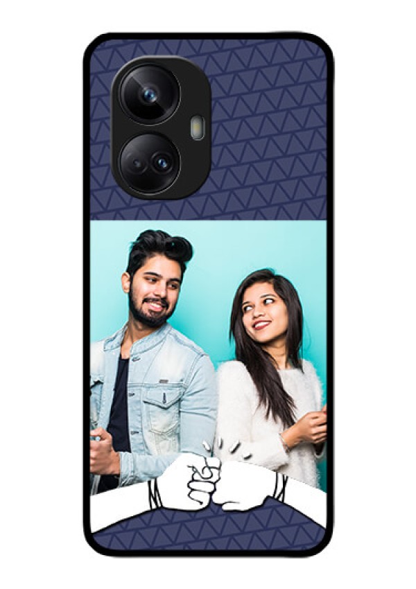 Realme 10 Pro Plus 5G Photo Printing on Glass Case - with Best Friends Design