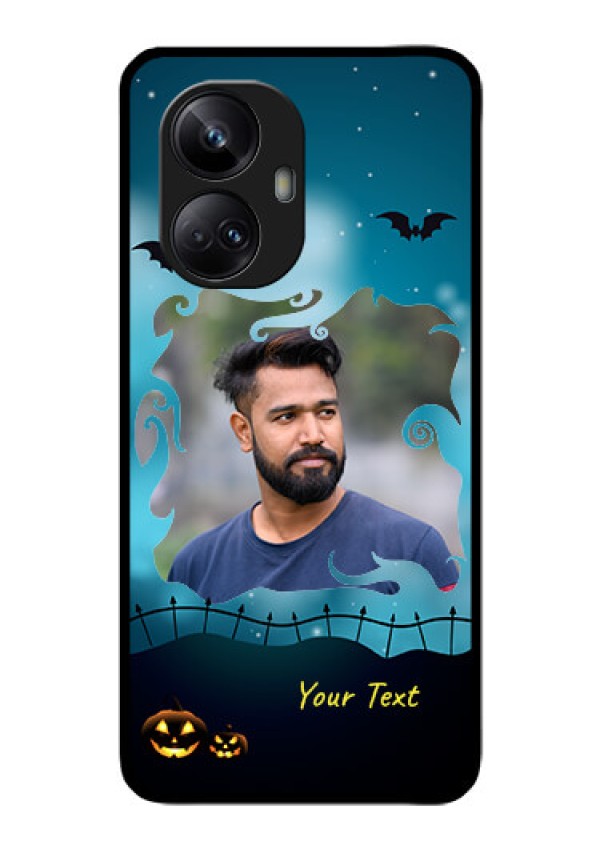 Realme 10 Pro Plus 5G Custom Glass Phone Case - Halloween frame design