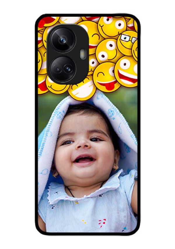 Realme 10 Pro Plus 5G Custom Glass Mobile Case - with Smiley Emoji Design