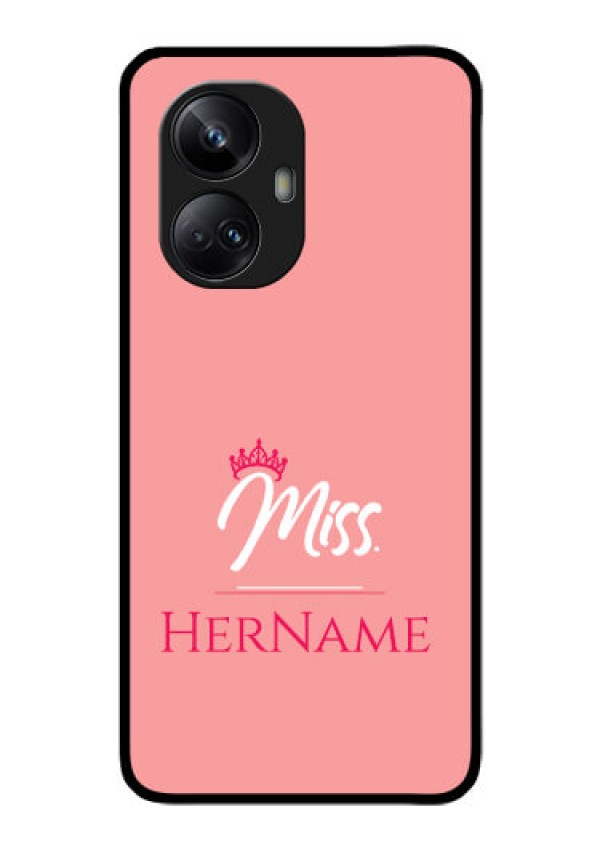 Realme 10 Pro Plus 5G Custom Glass Phone Case Mrs with Name