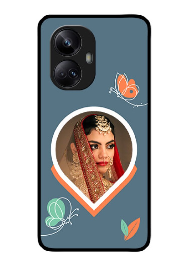 Realme 10 Pro Plus 5G Custom Glass Mobile Case - Droplet Butterflies Design