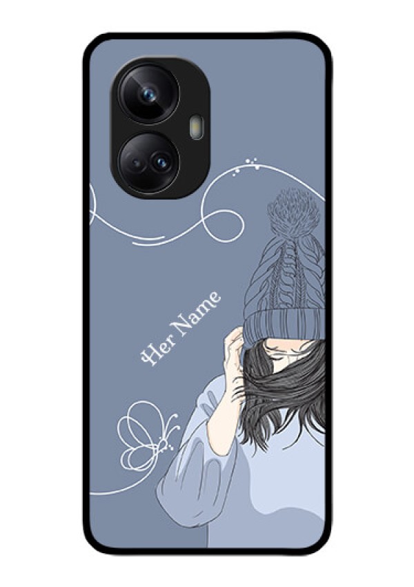 Realme 10 Pro Plus 5G Custom Glass Mobile Case - Girl in winter outfit Design