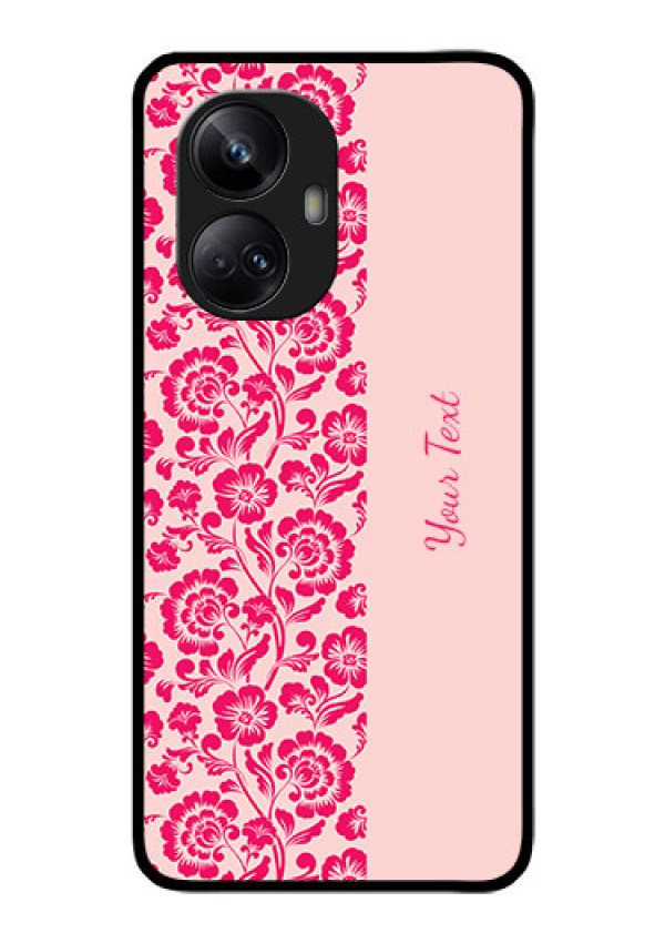 Realme 10 Pro Plus 5G Custom Glass Phone Case - Attractive Floral Pattern Design