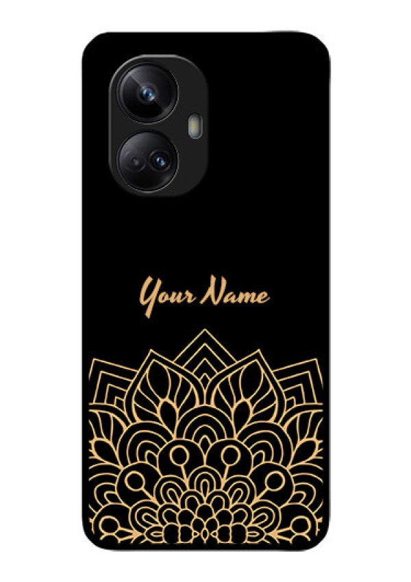 Realme 10 Pro Plus 5G Custom Glass Phone Case - Golden mandala Design