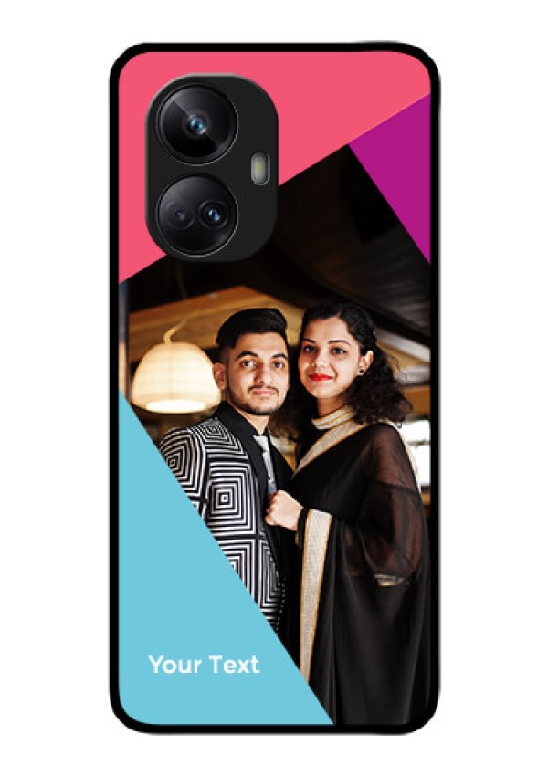 Realme 10 Pro Plus 5G Custom Glass Mobile Case - Stacked Triple colour Design