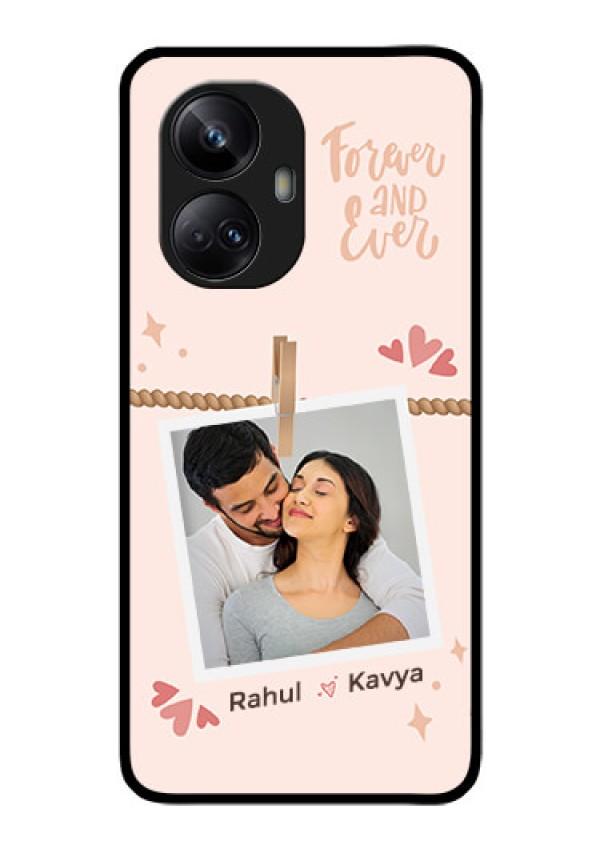 Realme 10 Pro Plus 5G Custom Glass Phone Case - Forever and ever love Design
