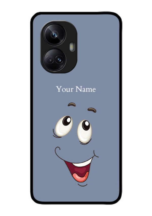 Realme 10 Pro Plus 5G Photo Printing on Glass Case - Laughing Cartoon Face Design