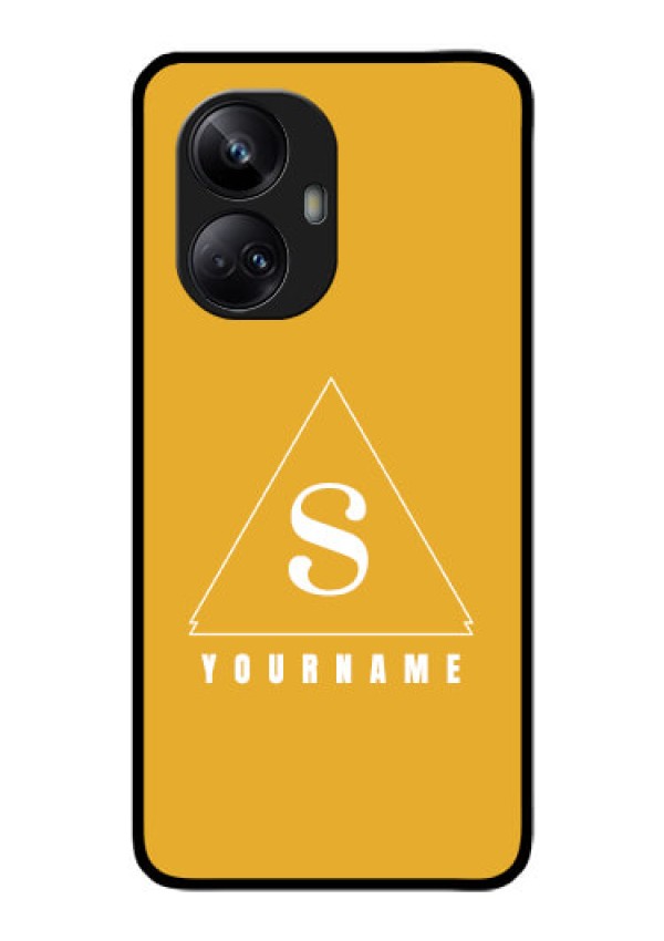 Realme 10 Pro Plus 5G Personalized Glass Phone Case - simple triangle Design