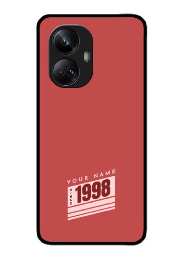 Realme 10 Pro Plus 5G Custom Glass Phone Case - Red custom year of birth Design
