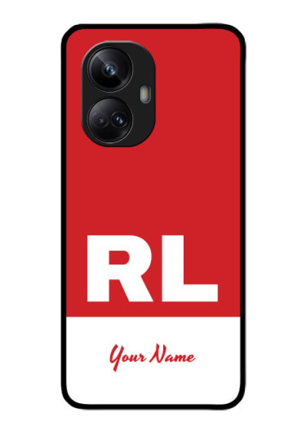 Realme 10 Pro Plus 5G Personalized Glass Phone Case - dual tone custom text Design