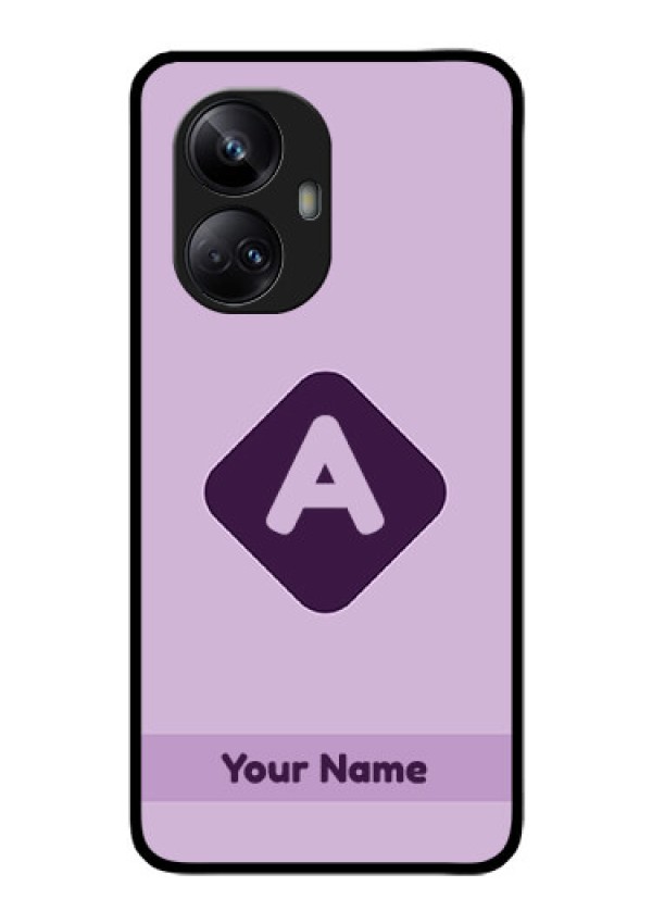 Realme 10 Pro Plus 5G Custom Glass Mobile Case - Custom Letter in curved badge Design