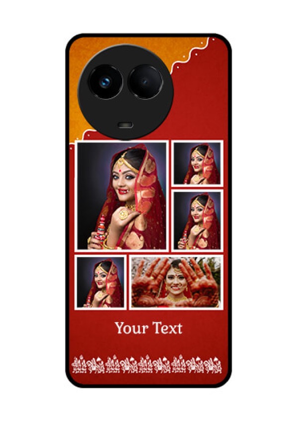 Realme 11 5G Personalized Glass Phone Case - Wedding Pic Upload Design