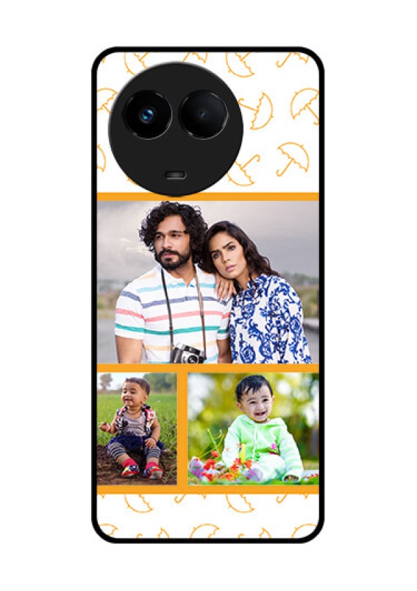 Realme 11 5G Custom Glass Mobile Case - Yellow Pattern Design