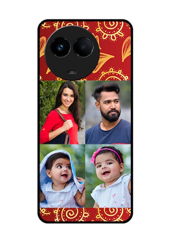 Realme 11 5G Photo Printing on Glass Case - 4 Image Traditional Design