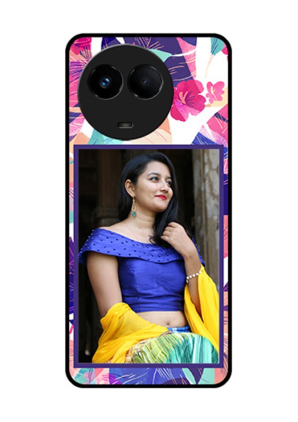 Realme 11 5G Custom Glass Mobile Case - Abstract Floral Design