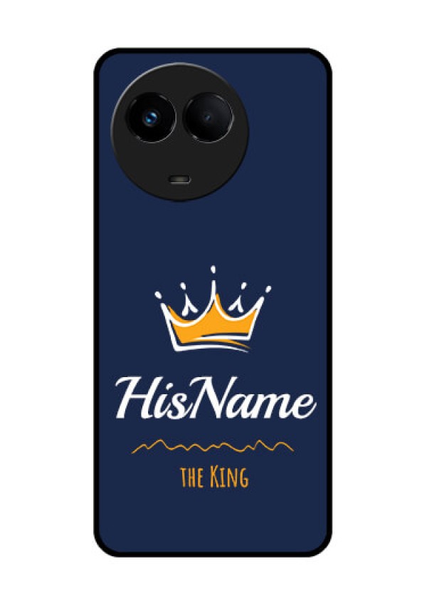 Realme 11 5G Glass Phone Case King with Name