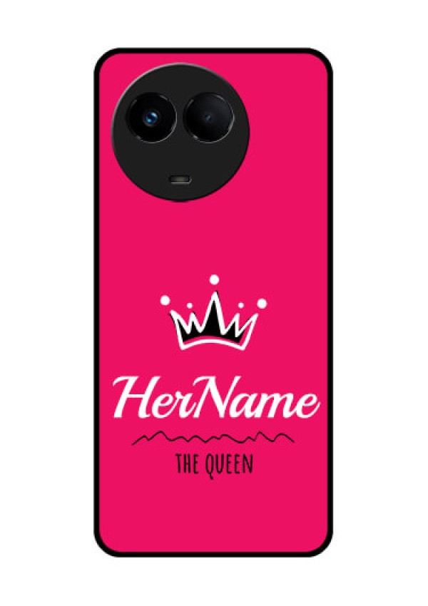 Realme 11 5G Glass Phone Case Queen with Name