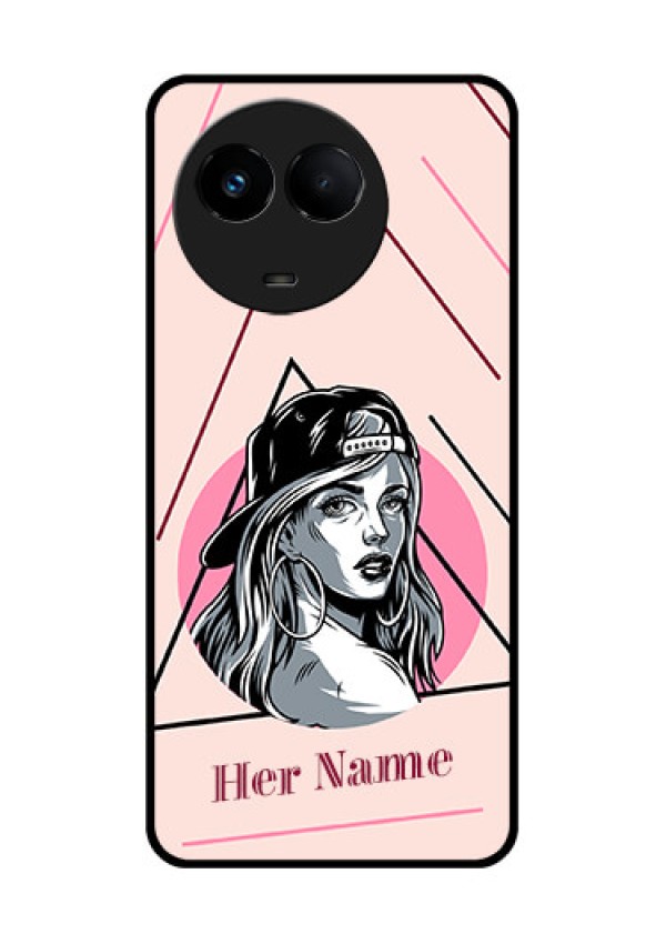 Realme 11 5G Personalized Glass Phone Case - Rockstar Girl Design
