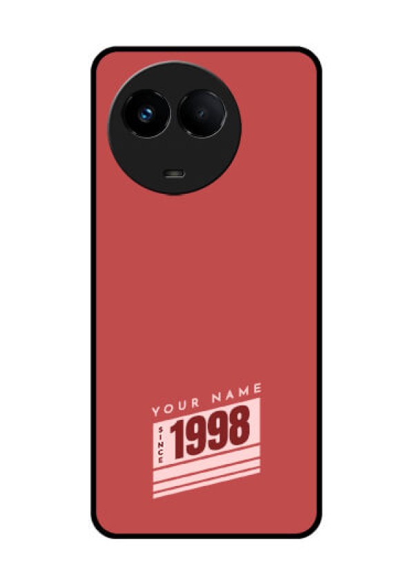 Realme 11 5G Custom Glass Phone Case - Red custom year of birth Design