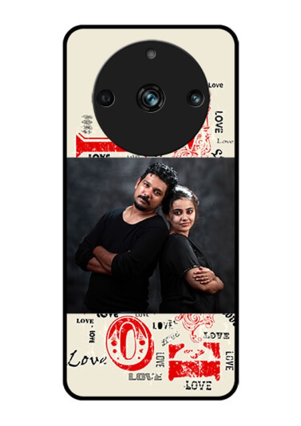 Realme 11 Pro 5G Photo Printing on Glass Case - Trendy Love Design Case