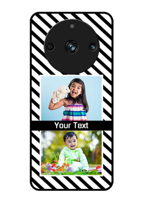 Realme 11 Pro 5G Photo Printing on Glass Case - Black And White Stripes Design