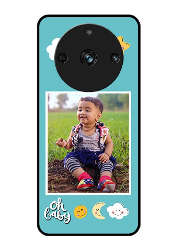 Realme 11 Pro 5G Personalized Glass Phone Case - Smiley Kids Stars Design