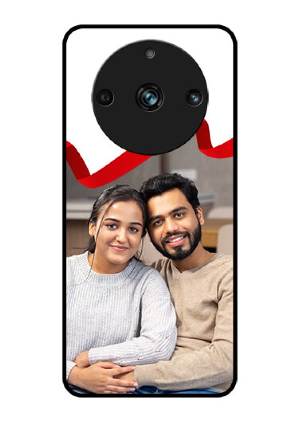 Realme 11 Pro 5G Photo Printing on Glass Case - Red Ribbon Frame Design