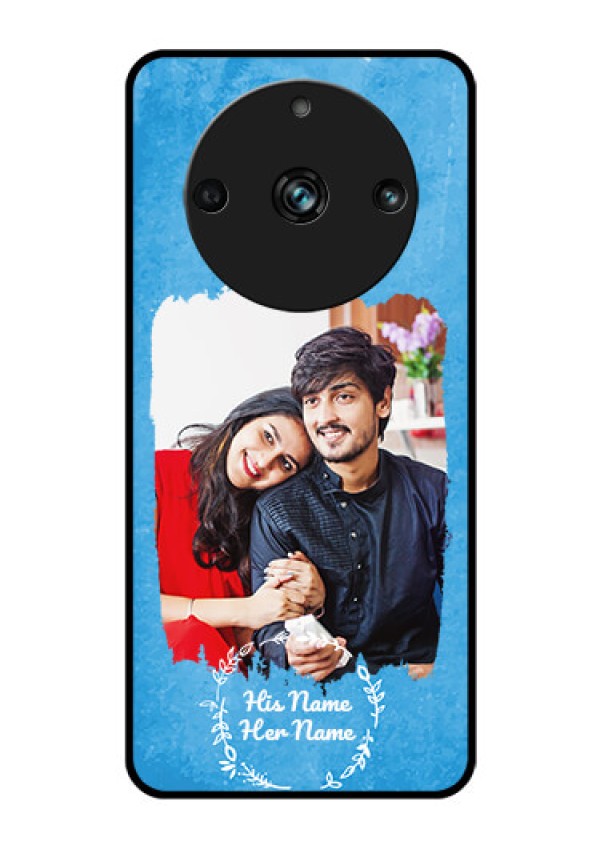 Realme 11 Pro 5G Custom Glass Phone Case - Blue Color Vintage Design