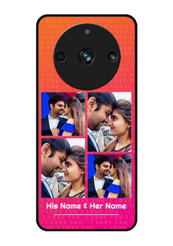 Realme 11 Pro 5G Custom Glass Phone Case - I Love You Pink Design