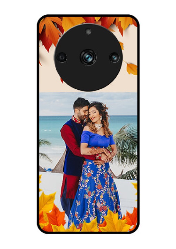 Realme 11 Pro 5G Photo Printing on Glass Case - Autumn Maple Leaves Design
