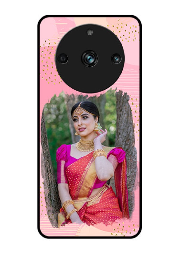 Realme 11 Pro 5G Personalized Glass Phone Case - Gold Glitter Splash Design