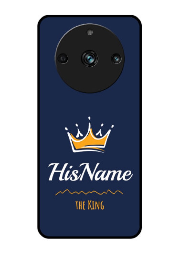 Realme 11 Pro 5G Glass Phone Case King with Name