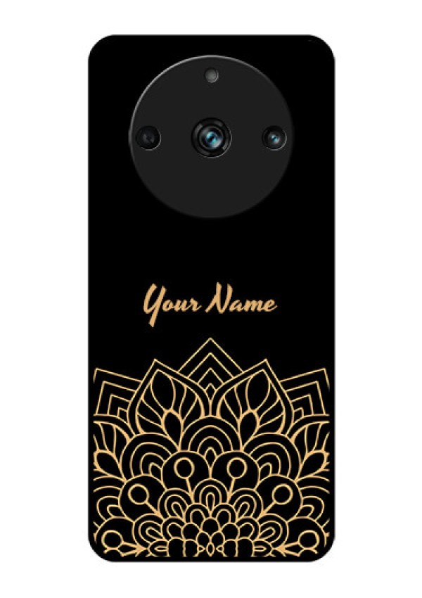 Realme 11 Pro 5G Custom Glass Phone Case - Golden mandala Design