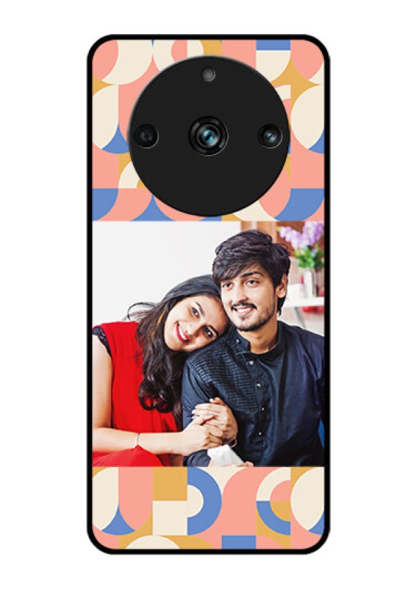 Realme 11 Pro 5G Photo Printing on Glass Case - Semi-circle Maze Pattern Design