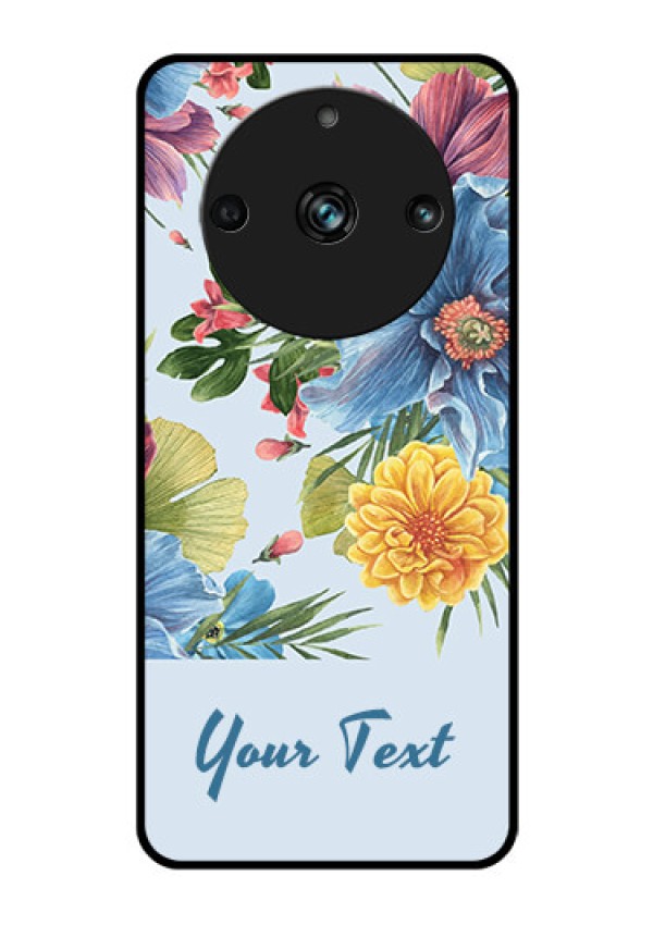 Realme 11 Pro 5G Custom Glass Mobile Case - Stunning Watercolored Flowers Painting Design