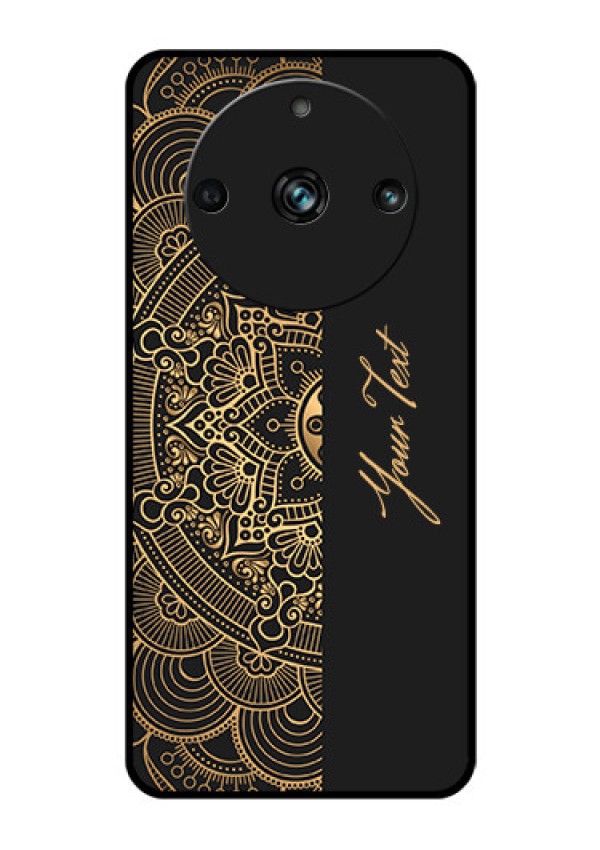Realme 11 Pro 5G Photo Printing on Glass Case - Mandala art with custom text Design