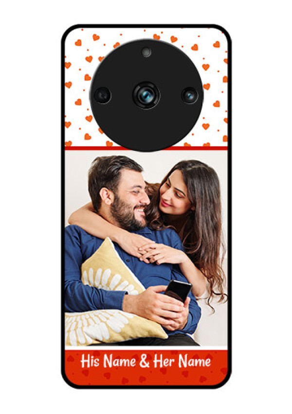 Realme 11 Pro Plus 5G Custom Glass Phone Case - Orange Love Symbol Design