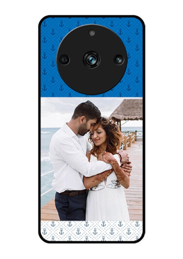 Realme 11 Pro Plus 5G Photo Printing on Glass Case - Blue Anchors Design
