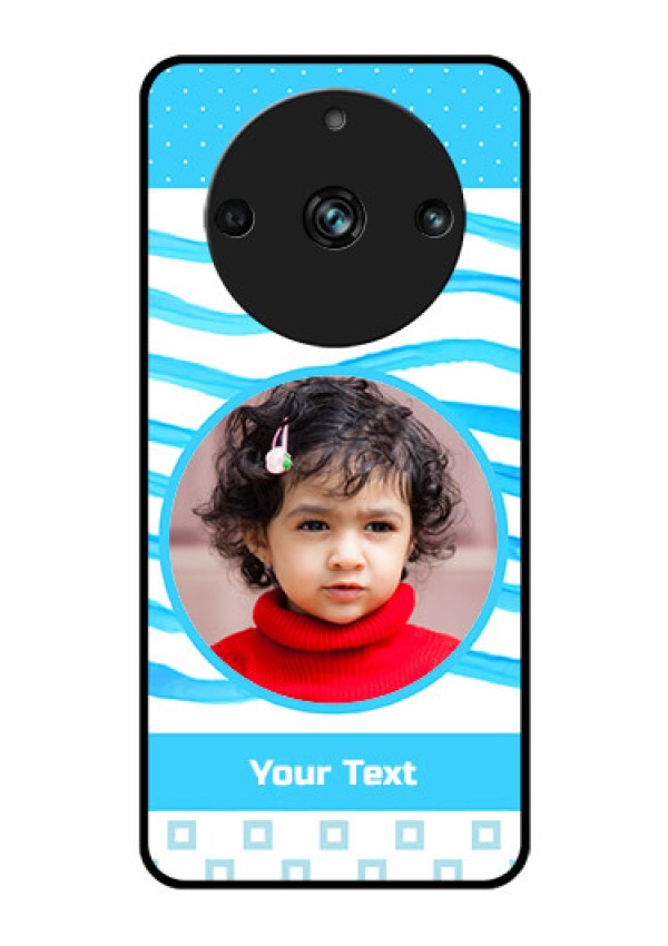 Realme 11 Pro Plus 5G Custom Glass Phone Case - Simple Blue Case Design