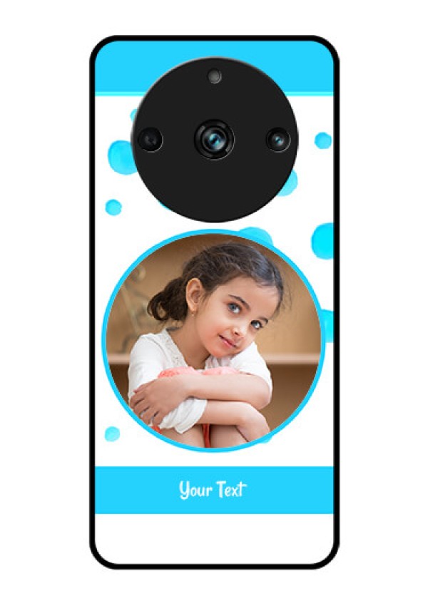 Realme 11 Pro Plus 5G Photo Printing on Glass Case - Blue Bubbles Pattern Design
