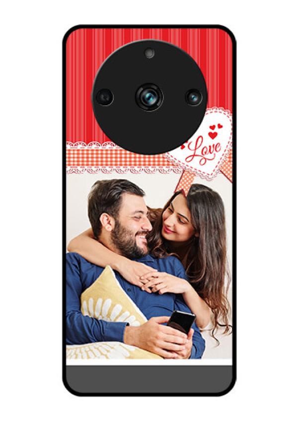 Realme 11 Pro Plus 5G Custom Glass Mobile Case - Red Love Pattern Design