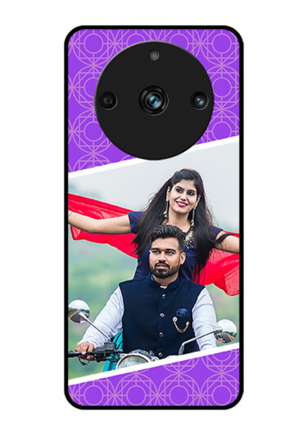 Realme 11 Pro Plus 5G Custom Glass Phone Case - Violet Pattern Design
