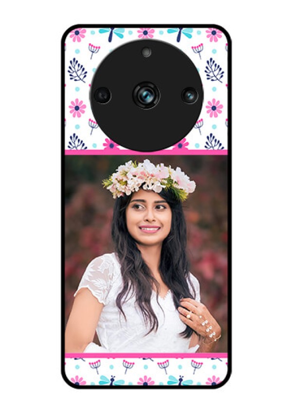 Realme 11 Pro Plus 5G Photo Printing on Glass Case - Colorful Flower Design