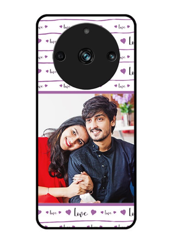 Realme 11 Pro Plus 5G Custom Glass Mobile Case - Couples Heart Design