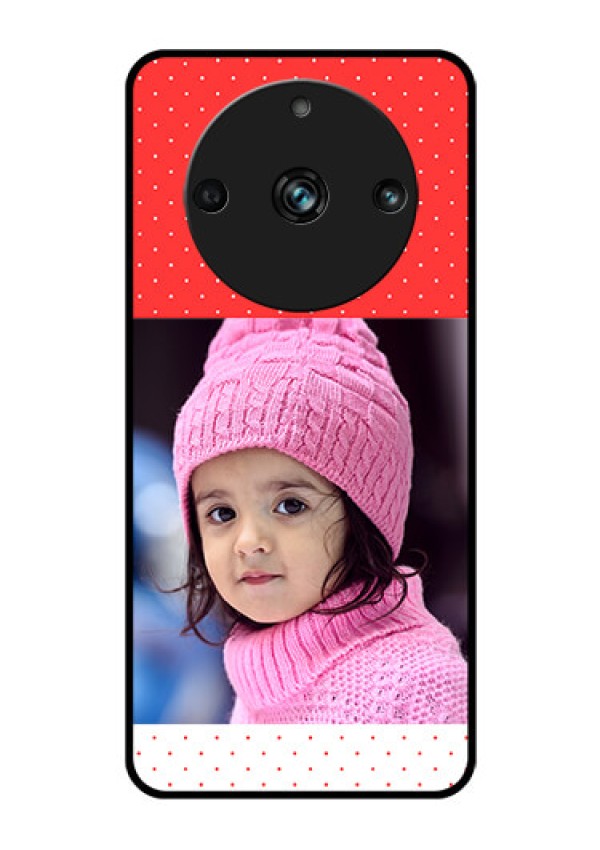 Realme 11 Pro Plus 5G Photo Printing on Glass Case - Red Pattern Design