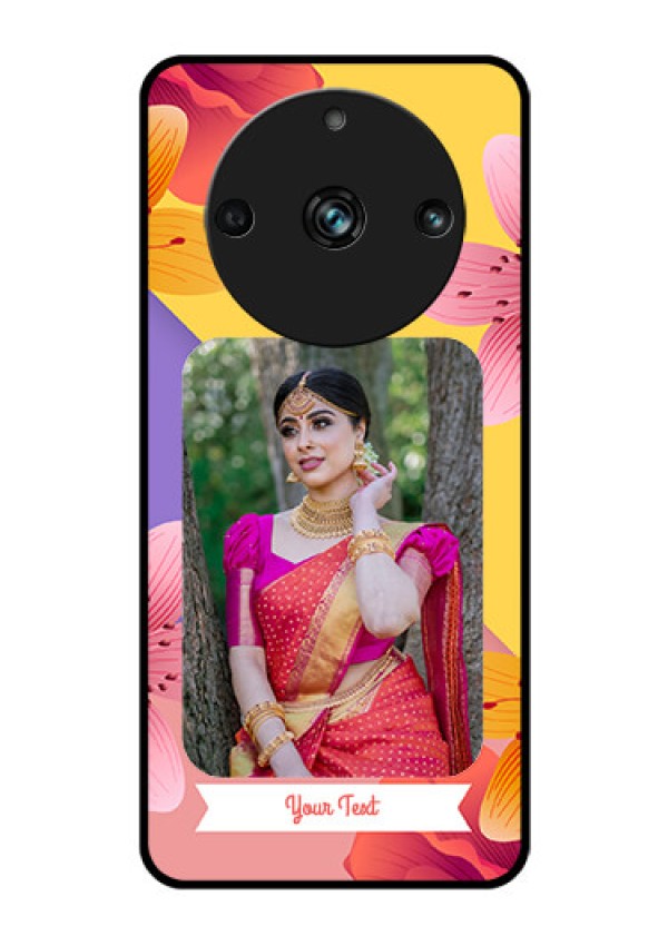 Realme 11 Pro Plus 5G Custom Glass Mobile Case - 3 Image With Vintage Floral Design