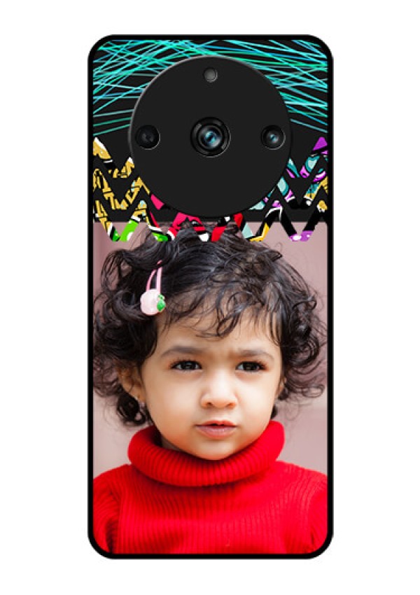 Realme 11 Pro Plus 5G Personalized Glass Phone Case - Neon Abstract Design